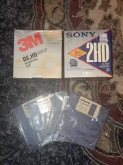 Sealed Sony MFD-2HD Formatted 3.5" Diskettes 10 Floppy Disks HD 3m Ds hd Lot