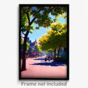 Pixel Art Poster - Leafy Canton (8 Bit Psychedelic Trippy Video Game Print)