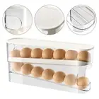 NEW Automatic 12 Count Egg Dispenser Large Capacity Automatic Egg Storage Contai