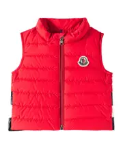 Moncler Enfant Logo Patch Cliff Gilet 912M,1824M,2,69M,1218M,36M,24M Scarlet