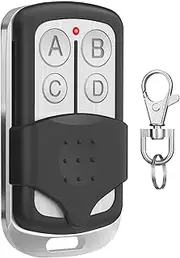 Transport Door Remote Control, Commuting Garage Door Remote, Remote Control Keychain for Garage, Cloning Electric Gate Door Opener, Remote Control with 4 Button for Garage