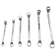 Double Ring End Offset Wrench Spanner Set Hardened 8 - 19mm - 6pcs