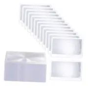 100 Pieces Thin Fresnel Lens, Credit Card Size Pocket Magnifier, Portable