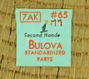 Genuine Bulova 7AK PM7 Second Hand Watch Part 65 NEW OLD STOCK