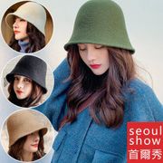 seoul show首爾秀 羊毛針織小臉水桶帽漁夫帽