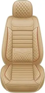 Car Seat Covers Universal PU Leather Car Seat Cover Fit for Geely for Fiat for Argo for Citroen for Berlingo for Golf Car Seat Cushion(Crimson)