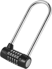 IWOWHERO Metal U-Shaped Hidden Drawer Lock 5 Combination Password Easy to Set Sturdy for Door Handles Cabinets Safe