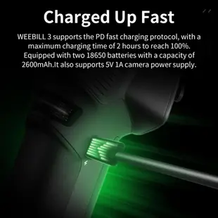 ZHIYUN WEEBILL 3S Standard 三軸手持相機穩定器 帶補光燈（內置鋰電池）支持PD快充 黑色 標配
