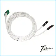 6 FT WHITE TECHNICS 1200 1210 6FT RCA RCAS - NEUTRIK REAN GOLD - INTERNAL GND
