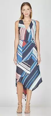 New With Tags Adelyn Rae Laney Multi-Colored Wrap Dress