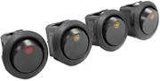 BANDKIT Mini Round KCD1 250v red Green Yellow Illuminated on-Off SPDT Rocker Switch with pins(Yellow,12v)