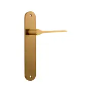 Iver Como Door Lever Handle on Oval Backplate Brushed Brass