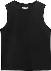 [Spring&Gege] Boys Summer Tank Top Solid Cotton Workout Sleeveless T-Shirts (5-14 Years)
