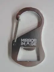 BEER Key Chain Carabiner Bottle Opener ~ MIRROR IMAGE Brewing ~ Frederick, CO