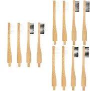 VICASKY 3sets 4pcs Wooden Toothbrush Replacement Heads for Oral Cleaning Includes Brush Heads for Home and Travel Use Gentle Gums 4pcs*3