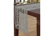 Leaf Grey Lace Table Runner 40 x 180 cm
