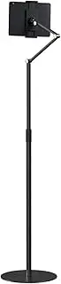 Tablet Floor Stand iPad Holder for Bed,Universal 360° Rotatable, Height and Angle Adjustable, Compatible with 4.7-12.9" Screen Phone,Kindle,Tablet，iPhone iPad Mini Pro(Space Gray)