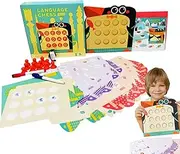 Memory Matching Board Game - 2 Language Travel Memory Exercise Toy,Portable Creative Motor Skills Activity for Toddler 3-8 Year Old