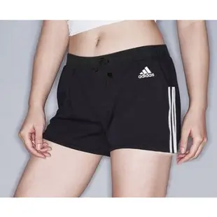 Adidas 短褲 女生運動褲 慢跑 瑜珈 基本款 愛迪達 三線 三條線 棉 運動 短褲 黑色 女款 BR5963