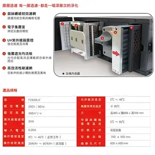 Honeywell 瀚頓國際 FC500UV智慧滅菌型 PM2.5空氣清淨機 UV燈 高效靜音 殺菌消毒 客製化繪圖