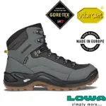 【LOWA】男 歐洲製造 RENEGADE GTX 中高筒防水透氣多功能健行鞋_登山鞋(LW310945-9499 灰/黑)