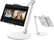 iPad Pro 12.9 Stand, Surface Pro Stand, Multi-Angle Adjustable Tablet Stand Holder for 4.7''- 13'' Screen Microsoft Surface Pro Series, iPad Pro 11/12.9, iPad, Mini, Air and More (White)
