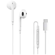 Edifier P180 USB-C Wired Earbuds - White with Remote and Mic - Hi-Res Audio Support - USB-C Connection for Android / iPhone 15 & 16 series / iPad / Windows & More [P180 USB-C]