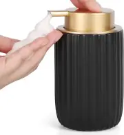 Foaming Soap Dispenser, 320Ml Hand Soap Dispenser, Ceramic Dishwashing Liquid Di