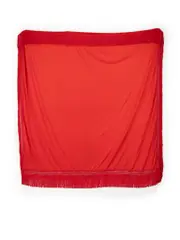 Vintage Red Fringe Shawl