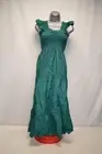 NWT Quince Organic Cotton Poplin Smocked Midi Garden Green Dress Size XS