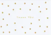 Peter Pauper Press Boxed Thank You Note Cards - Gold Dots 319005