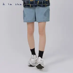 【a la sha】miao拼接造型短褲裙