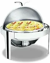 Roll Top Chafing Dish, Complete Stainless Steel Chafer and Buffet Warmer Set with Food Pan, Water Pan and Fuel Holders for Wedding and Party~