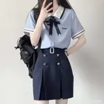 9/9爆款✅東梨の藝高韓式JK製服裙女套裝泰式校服短袖襯衫兩件套學院半身裙 R6ZM