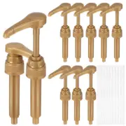 10 Pcs Pump Head Pressure Travel Shampoo Pumps For Large Bottles Syrup