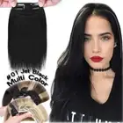 Seamless Pad Root Weft 100% Human Remy Hair Extensions Clip In Patches Topper US
