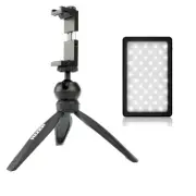 Rizer Mobile LED Brick Light with Rizer Mobile Mini Tripod and Smartphone Mount