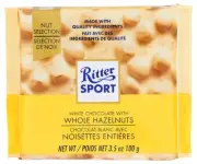 Ritter Sport Chocolate Bar White Whole Hazelnut 3.5 oz (Pack of 10)
