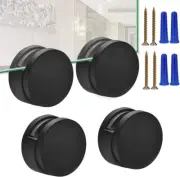 Black Frameless Mirror Mounting Hardware Kit Zinc Alloy Mirror Holders Mirror Mo