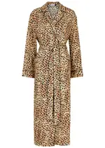 Rixo Marta Leopard-print Robe - Brown 18 (UK 18 / XXL)