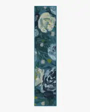 75' x 365' | Machine Washable Runner Rug | Kid & Pet Friendly | Indoor Rug | Camellia Midnight Rug | Ruggable