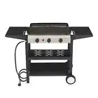 Propane Gas Grill 3 Burner Flat Top Griddle Outdoor Cooking BBQ Garden Barbeque