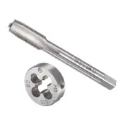 M8 x 0.75mm Metric Tap and Die Set HSS Machine Thread Tap with Round Dies