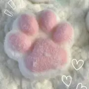Handmade Flocking Cat's Paw Stress Relief Squishy Toy Mochi Slow Rebound New Fid