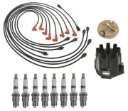 ACDelco Ignition Kit Distributor Rotor Cap Wire Spark Plugs For Chevrolet 6.6 V8