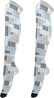 [Caihoyu] Thigh High Socks for Women Fashion Crazy Long Knee High Socks Above Knee Socks for Daily Wear, Cosplay Winter Building Blocks Toy, Winter Building Blocks Toy