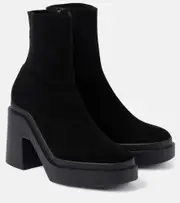 [Clergerie] Clergerie Nina suede platform ankle boots AU 9.5 black