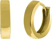 [Galaxy Gold GG] 14k Solid Gold Slim Huggie Earrings