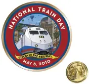 Amtrak RETIRED Collector Edition 2010 P42 National Train Day Die Struck Lapel