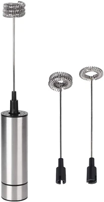 Milk Frother Handheld Foam Maker Stainless Steel Coffee Stirrer Mixer Blender El